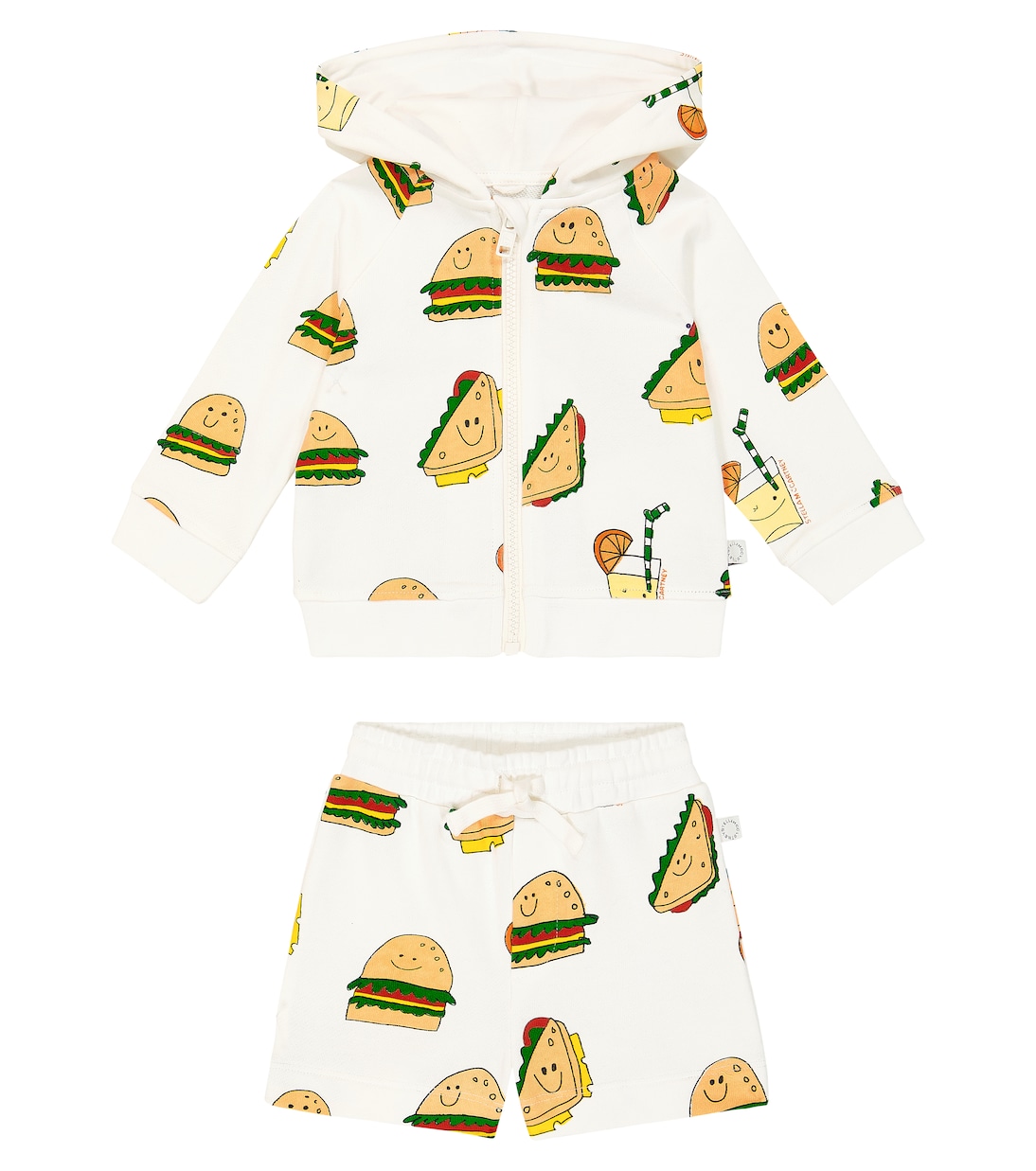 婴幼儿 — 棉质帽衫与短裤套装 | Stella McCartney Kids