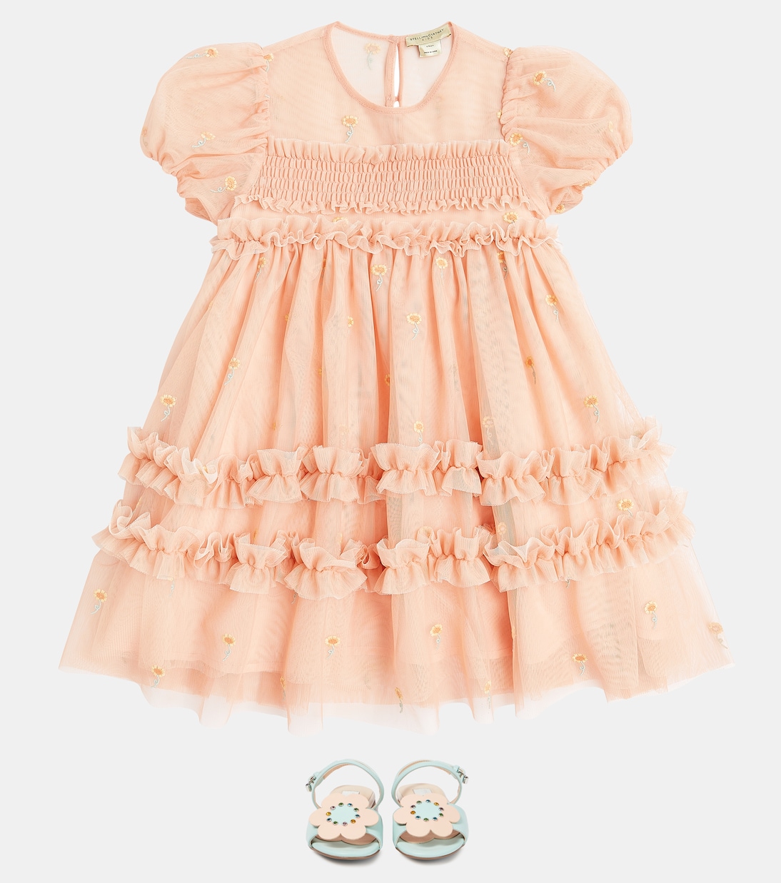 Embroidered floral tulle dress | Stella McCartney Kids