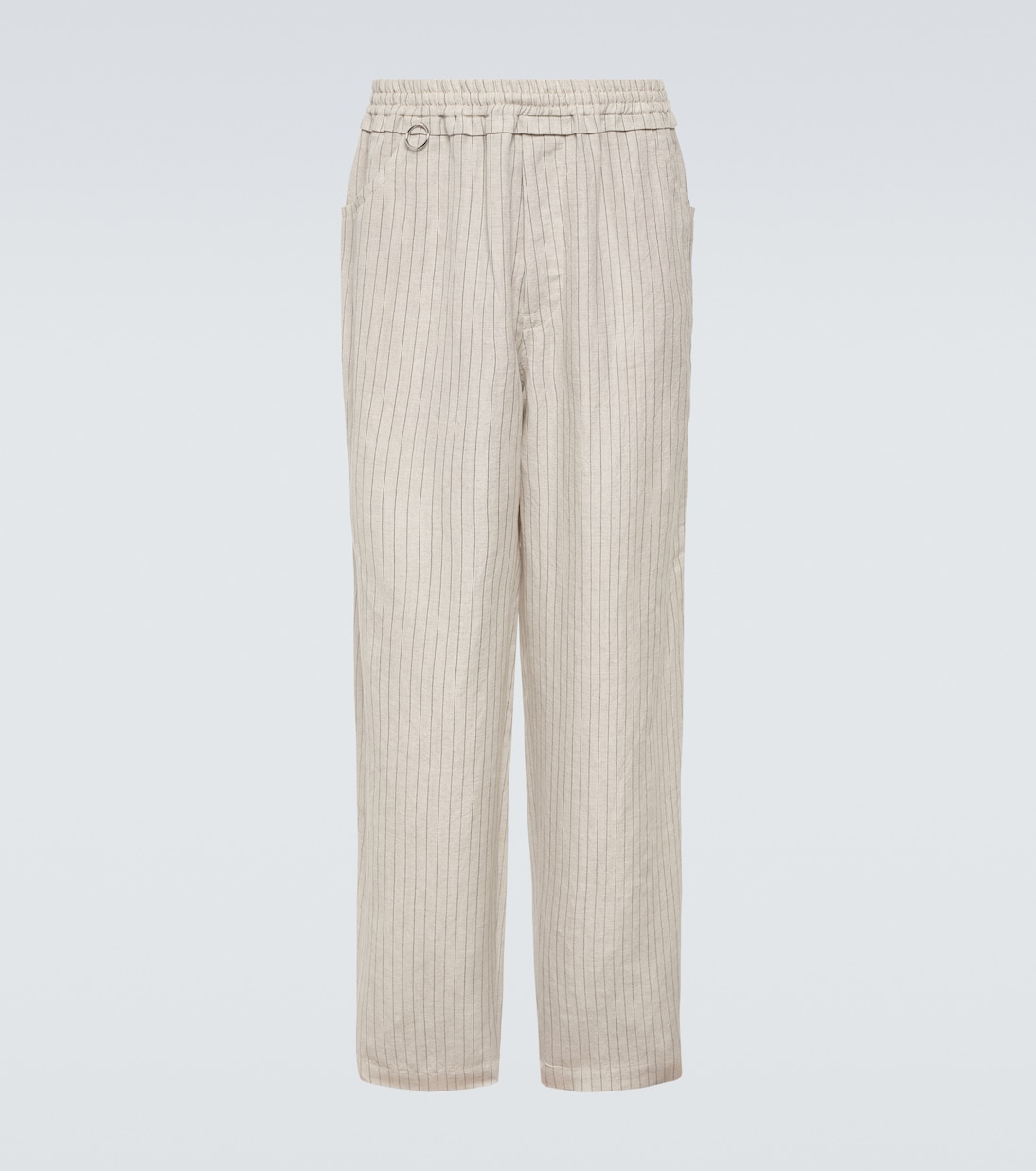 Pinstripe wool and linen wide-leg pants | Undercover