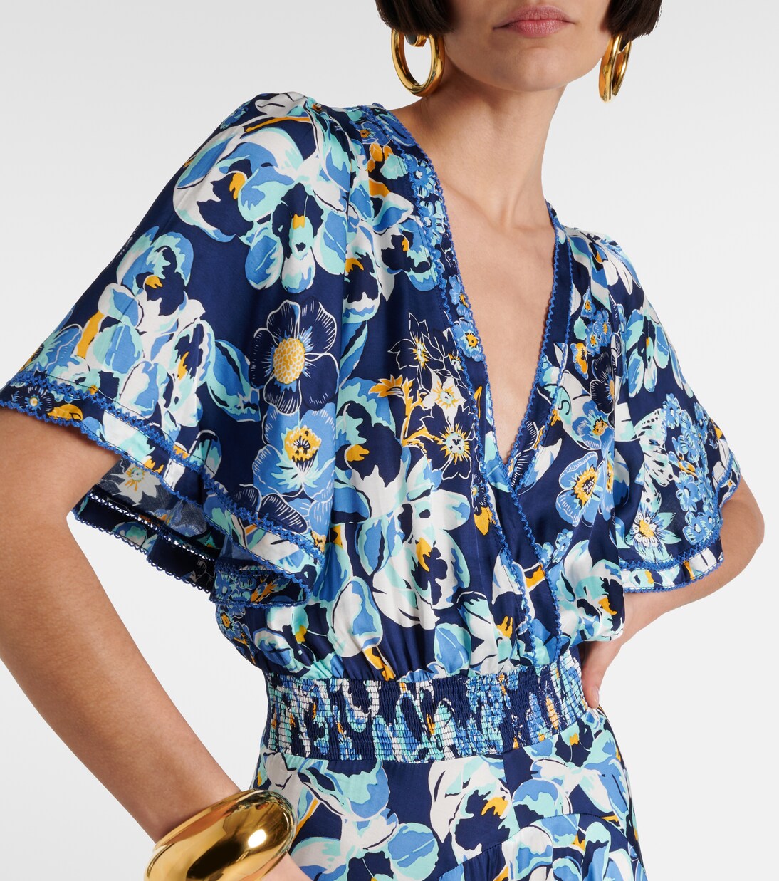 Robe longue Mabelle à fleurs | Poupette St Barth