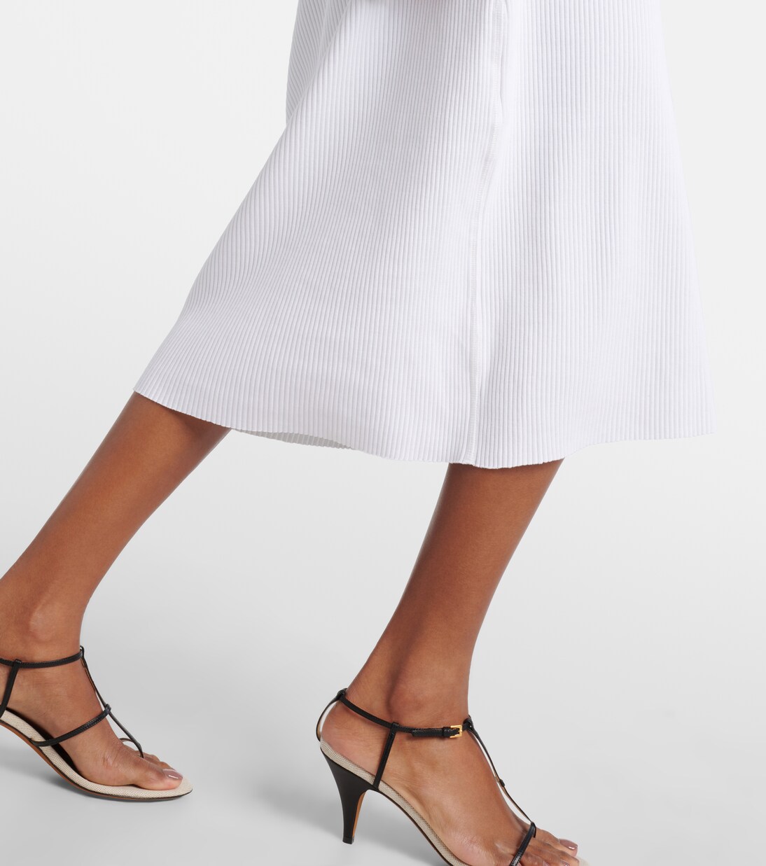 Robe midi en maille jersey côtelée | Vince