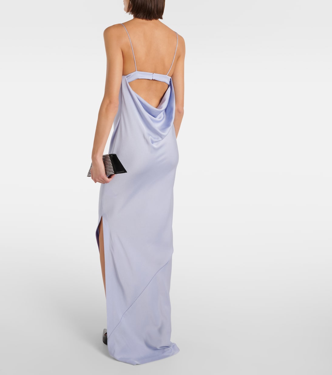 Cutout draped satin crêpe gown | Alex Perry