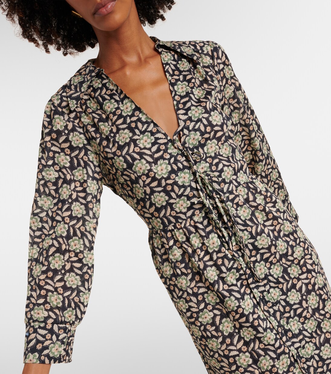 Robe midi Franchi en coton à fleurs | Rixo