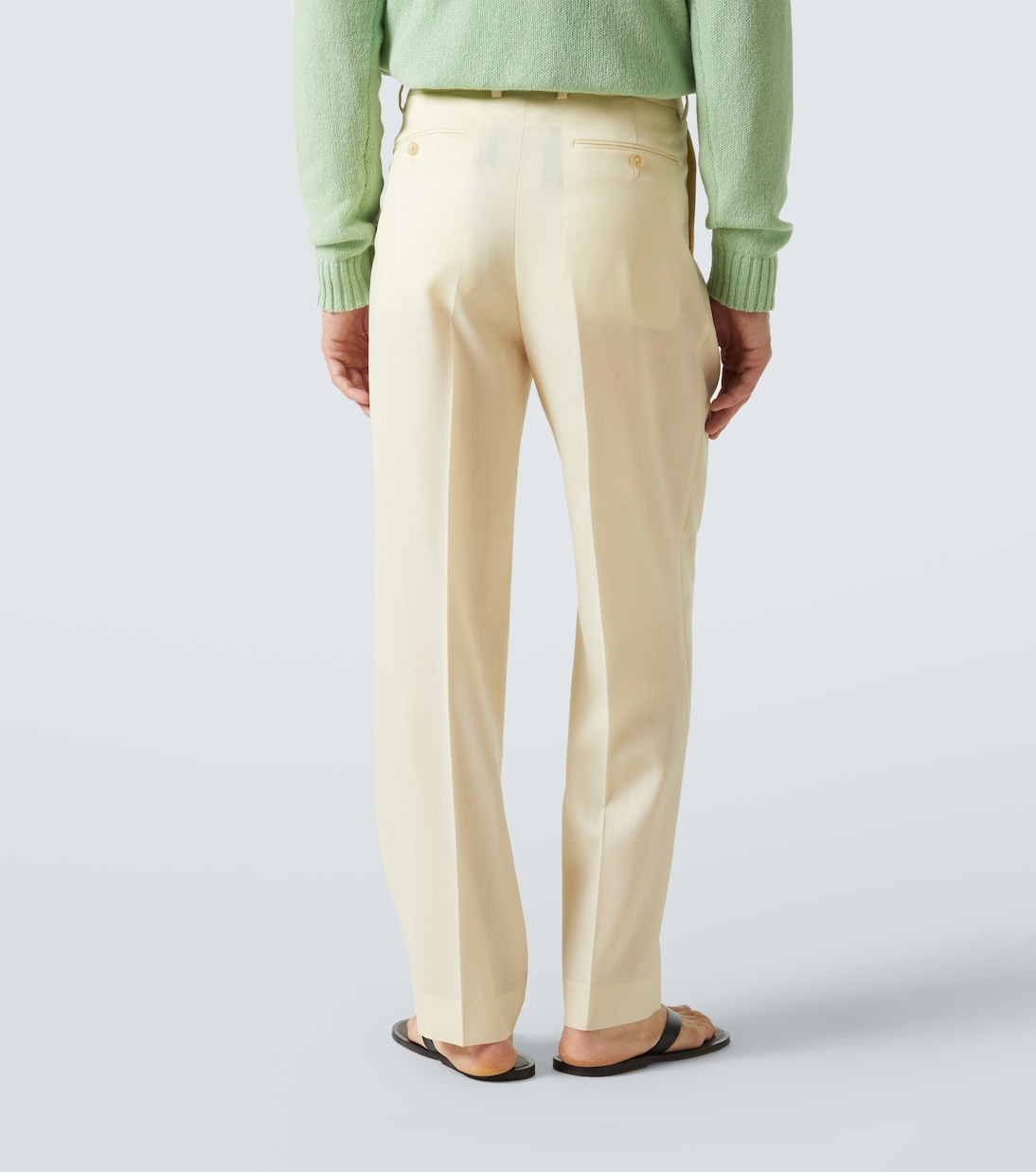 Wool and mohair straight pants | Auralee