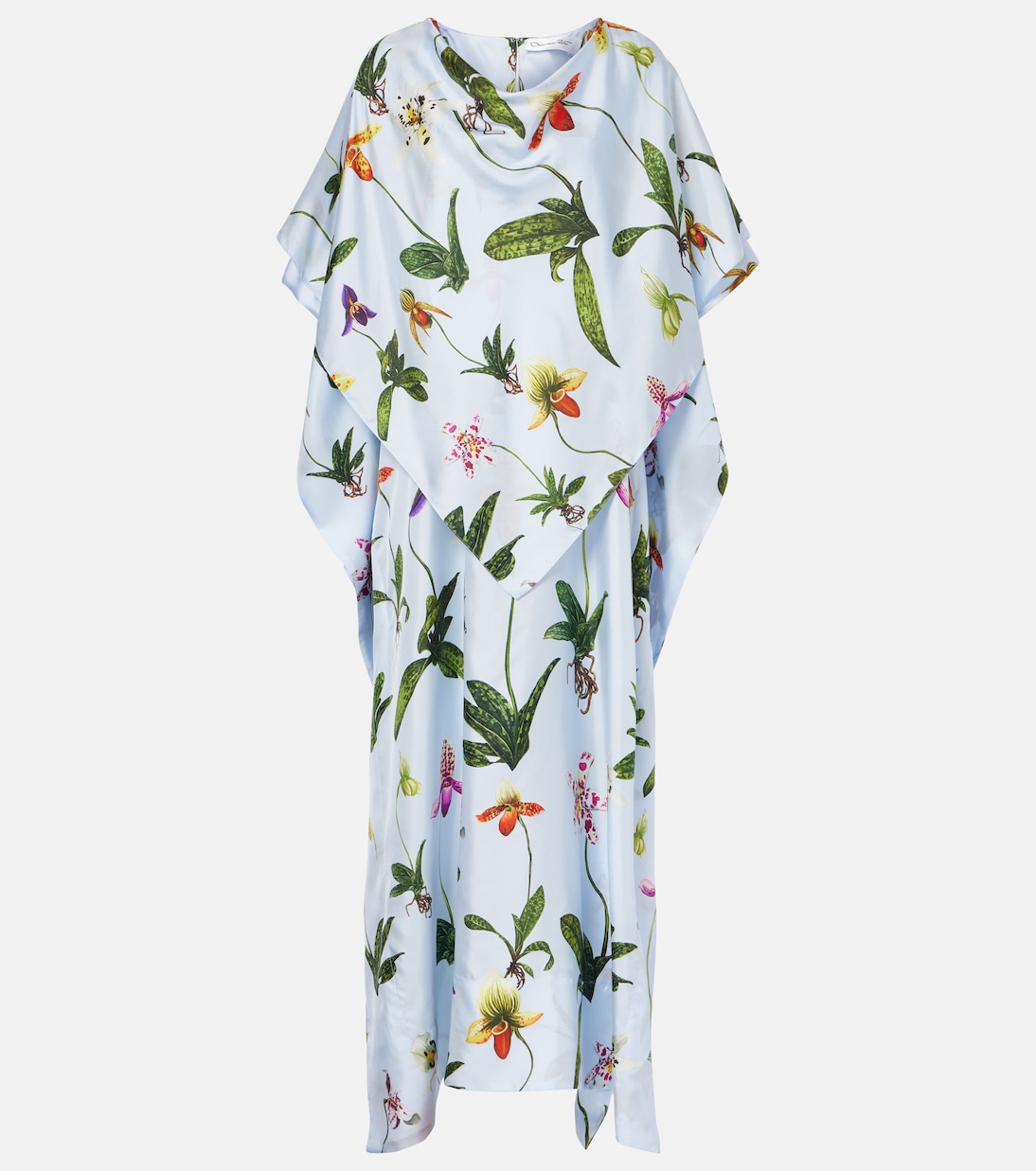 Cafetan en soie à fleurs | Oscar de la Renta