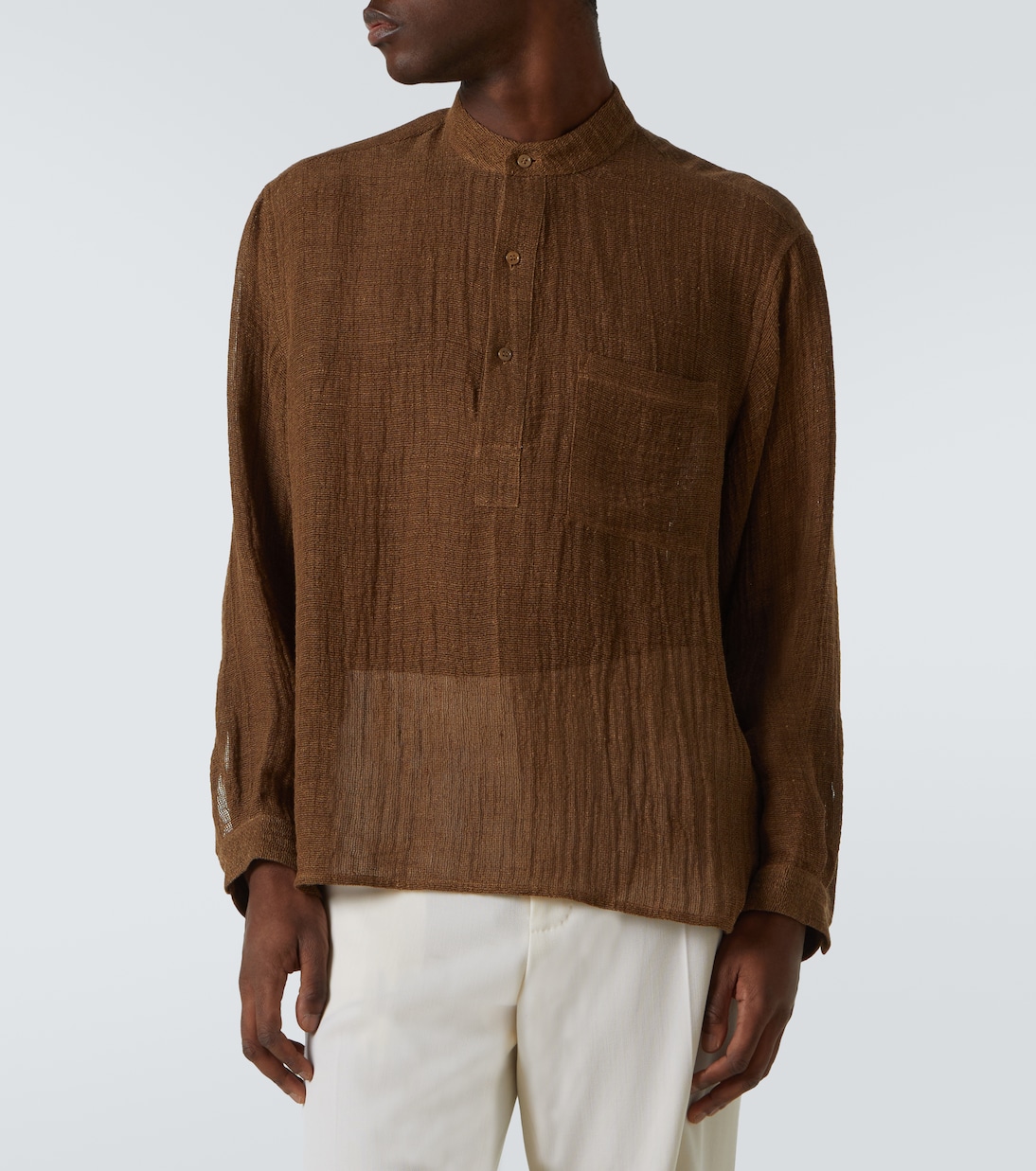 Tunica Amasa in garza di lino | Le Kasha