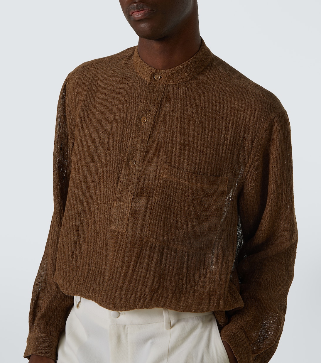 Tunica Amasa in garza di lino | Le Kasha