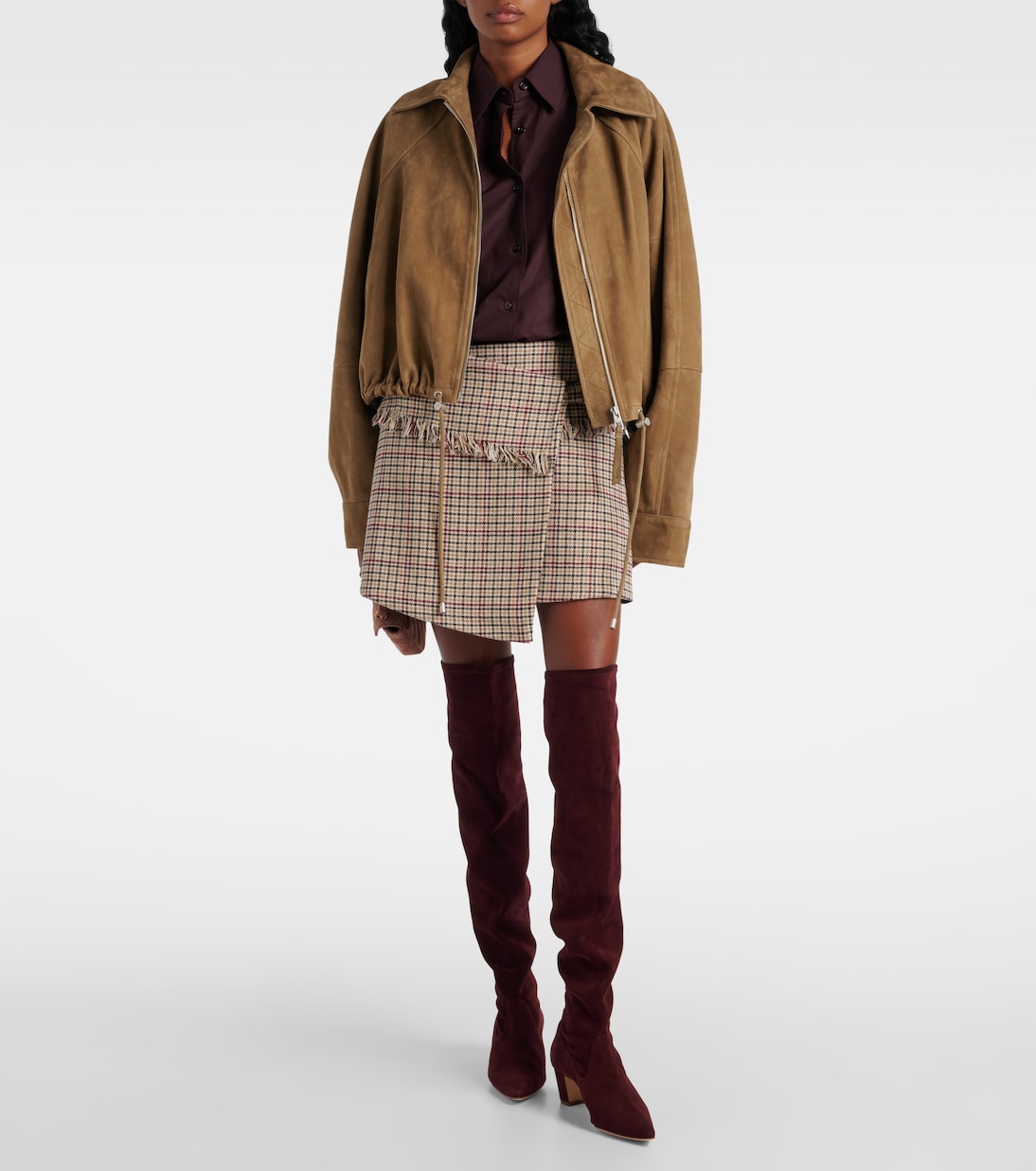 Overknee-Stiefel Lupasca 50 aus Veloursleder | Manolo Blahnik