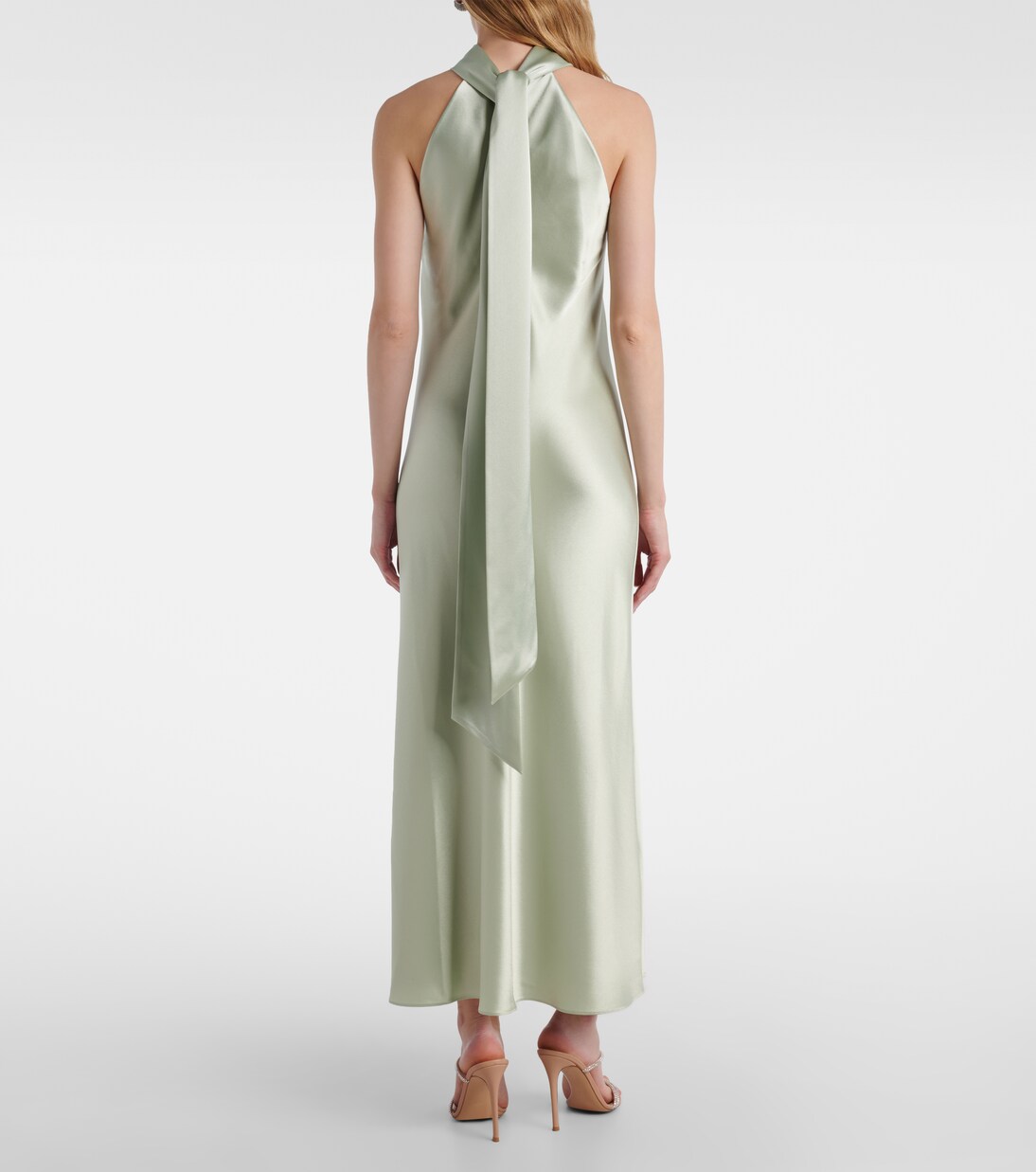 Robe longue Sienna en satin | Galvan