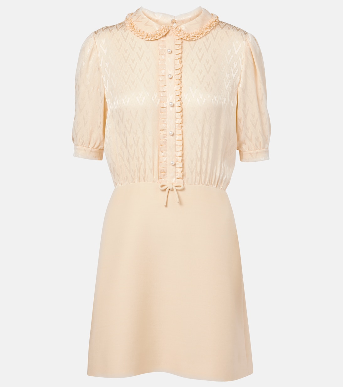 Crepe Couture Toute La V jacquard minidress | Valentino