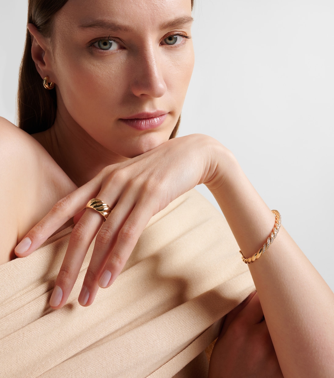 Ring Sculpted Cable aus 18kt Gelbgold | David Yurman