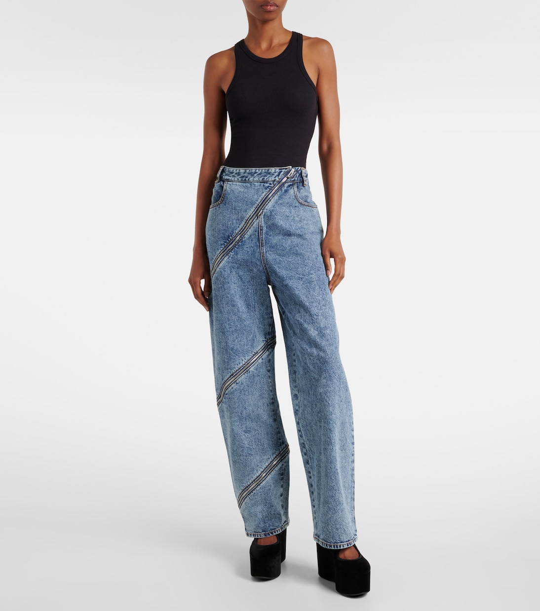 Cuñas Criss Cross 110 de terciopelo | Alaïa