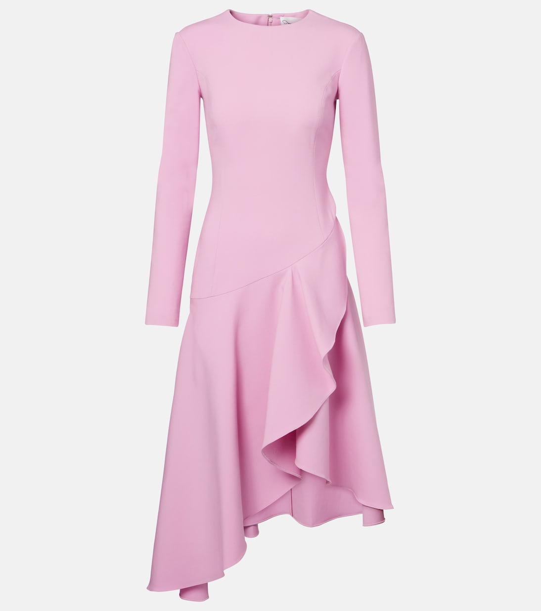Asymmetric wool-blend cocktail dress | Oscar de la Renta