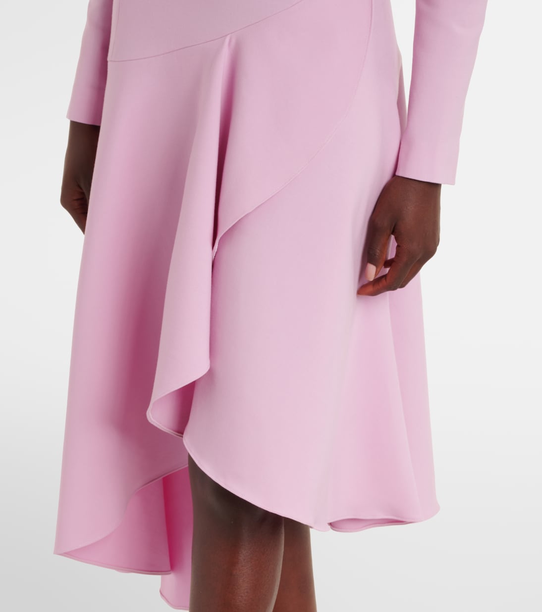 Asymmetric wool-blend cocktail dress | Oscar de la Renta