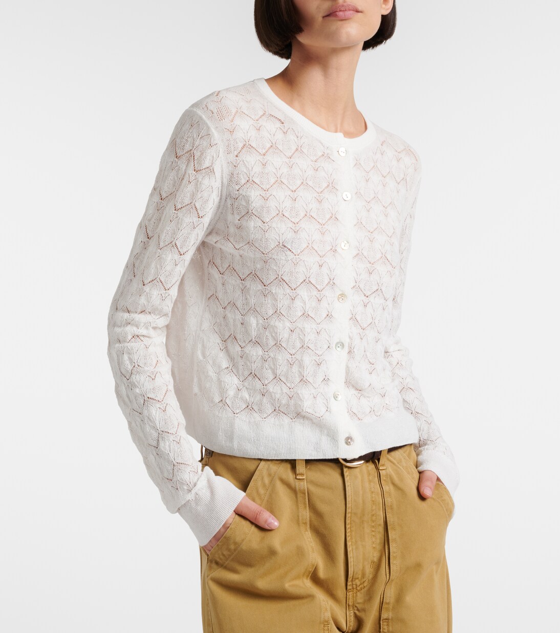 Cardigan aus Pointelle-Strick | Vince