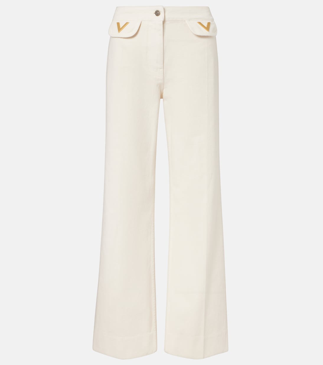 VGold mid-rise wide-leg jeans | Valentino