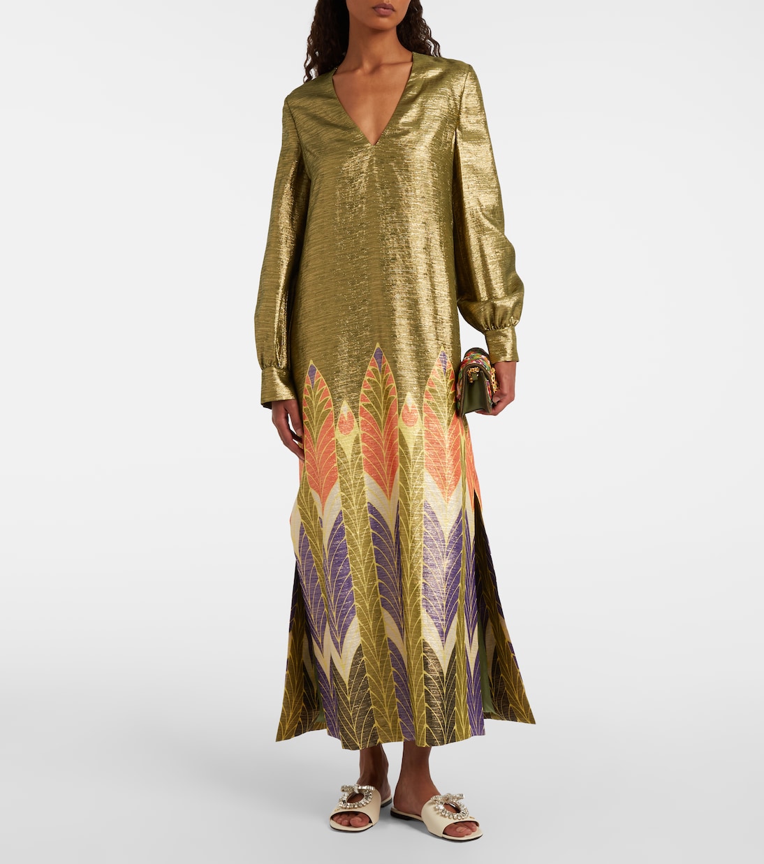 Adamantine embellished leather slides | Valentino Garavani