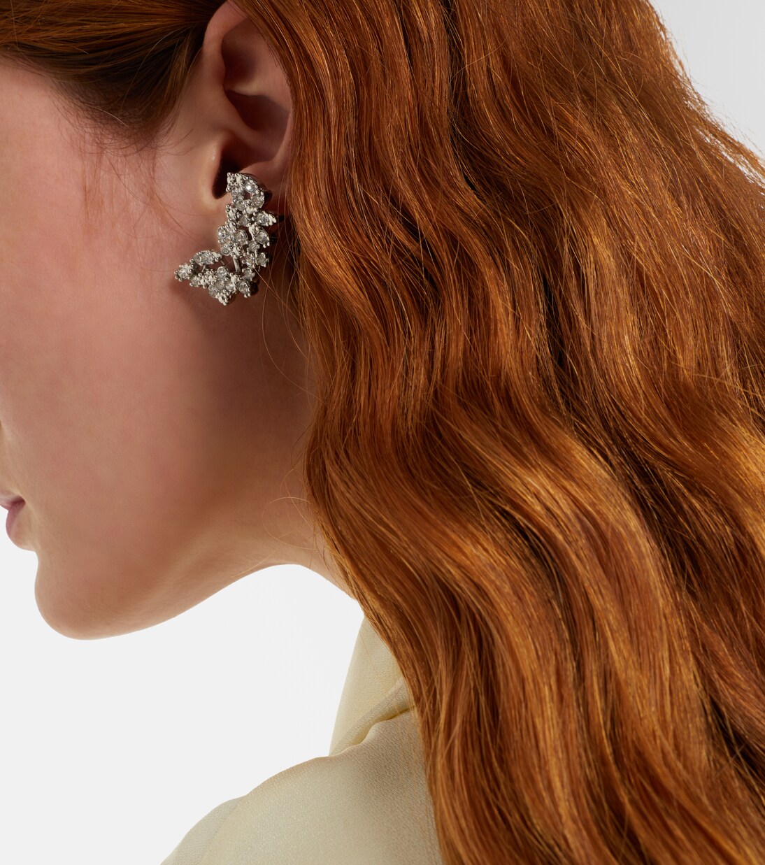 Orecchini ear cuff con cristalli | Jil Sander