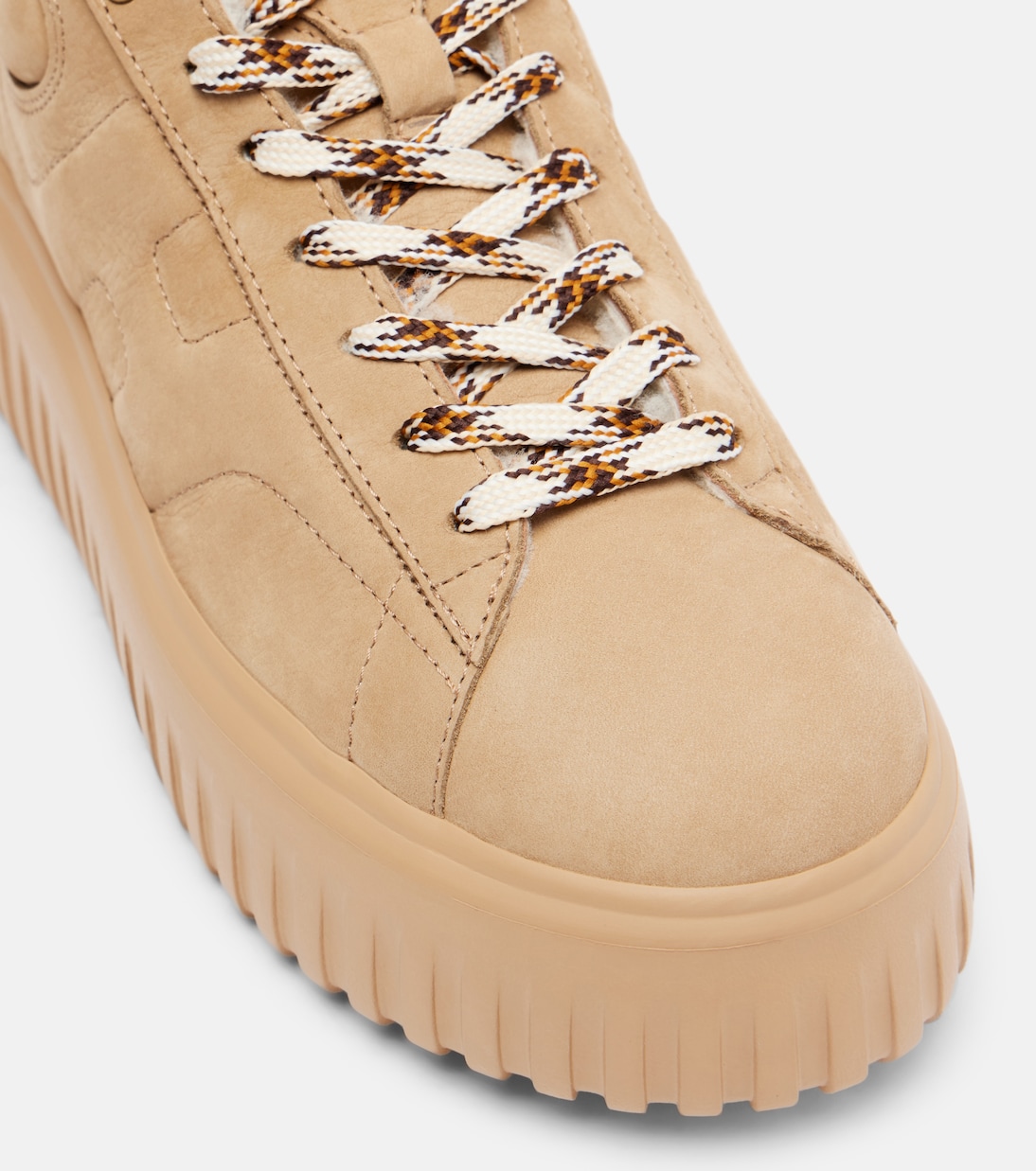 Sneakers H-Stripes aus Veloursleder und Shearling | Hogan