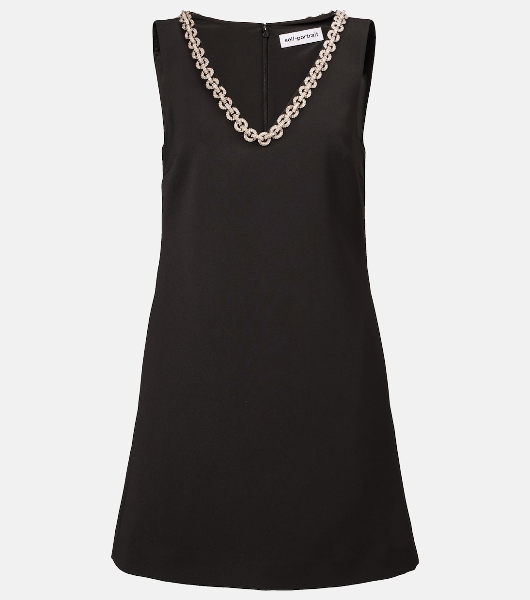 Crystal-embellished crêpe minidress | Self-Portrait