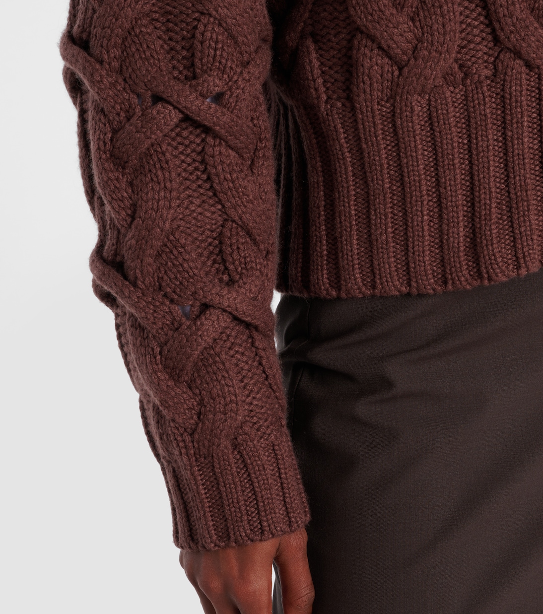 Cárdigan trenzado de cachemir con cremallera | Brunello Cucinelli