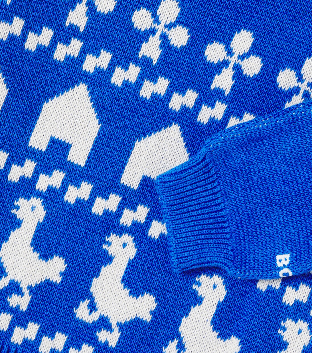 Baby intarsia knitted cotton sweater | Bobo Choses