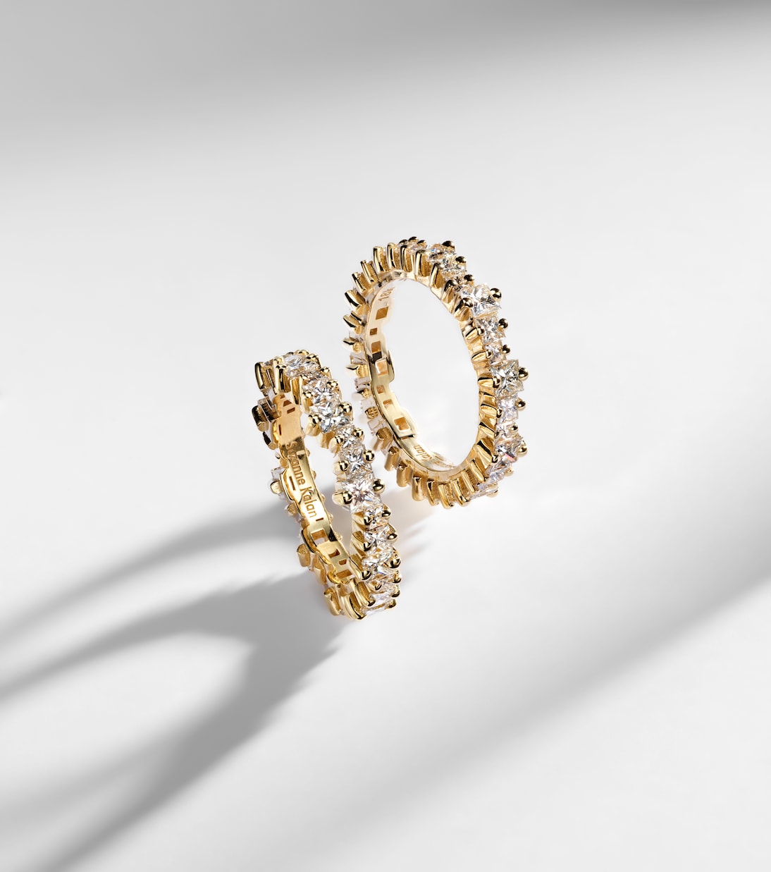 Vorsteckringe Milli für Smart Rings aus 18kt Gelbgold (750/1000) mit Diamanten | Suzanne Kalan