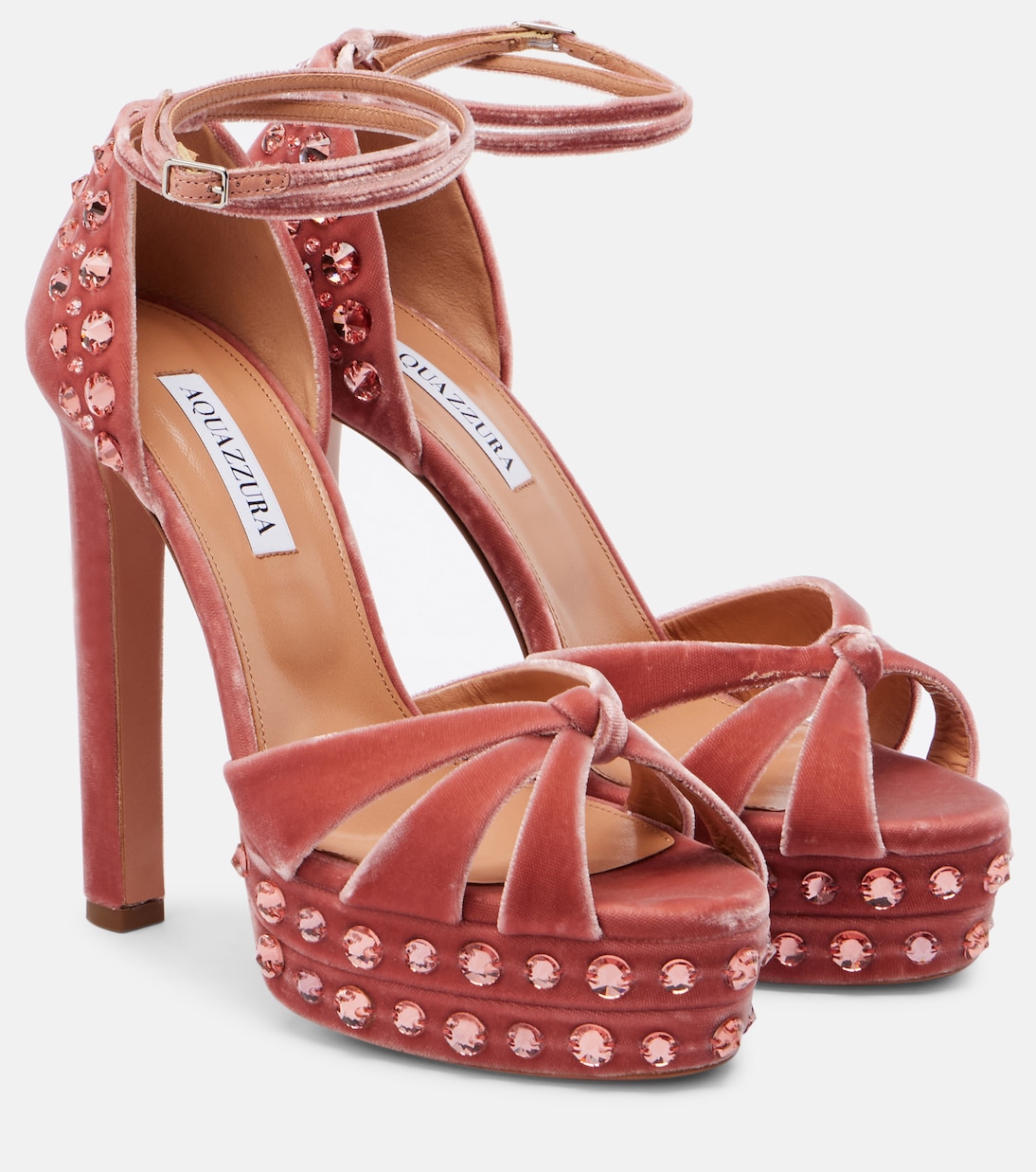 Cosmic Love 130 velvet platform sandals | Aquazzura