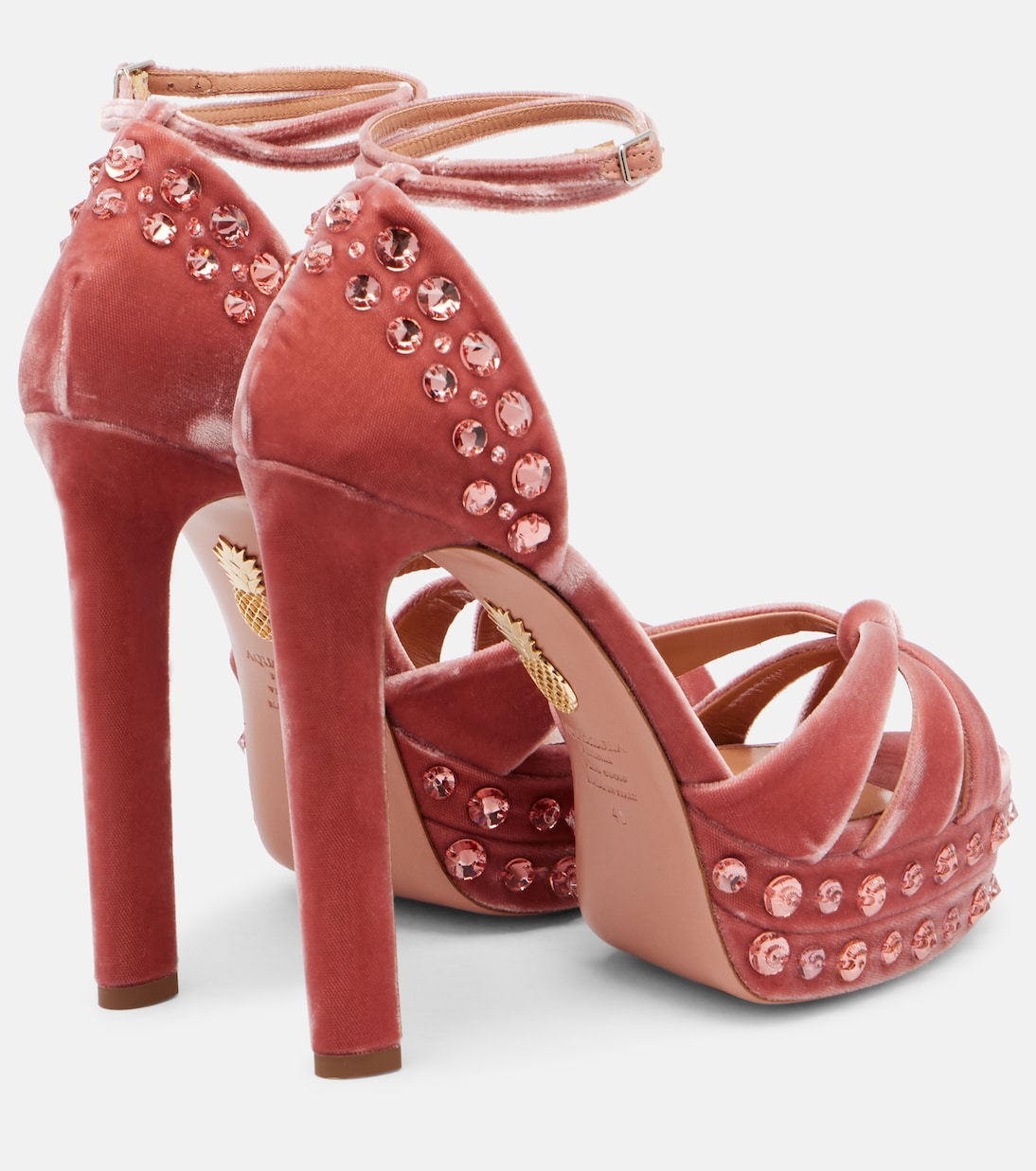 Cosmic Love 130 velvet platform sandals | Aquazzura