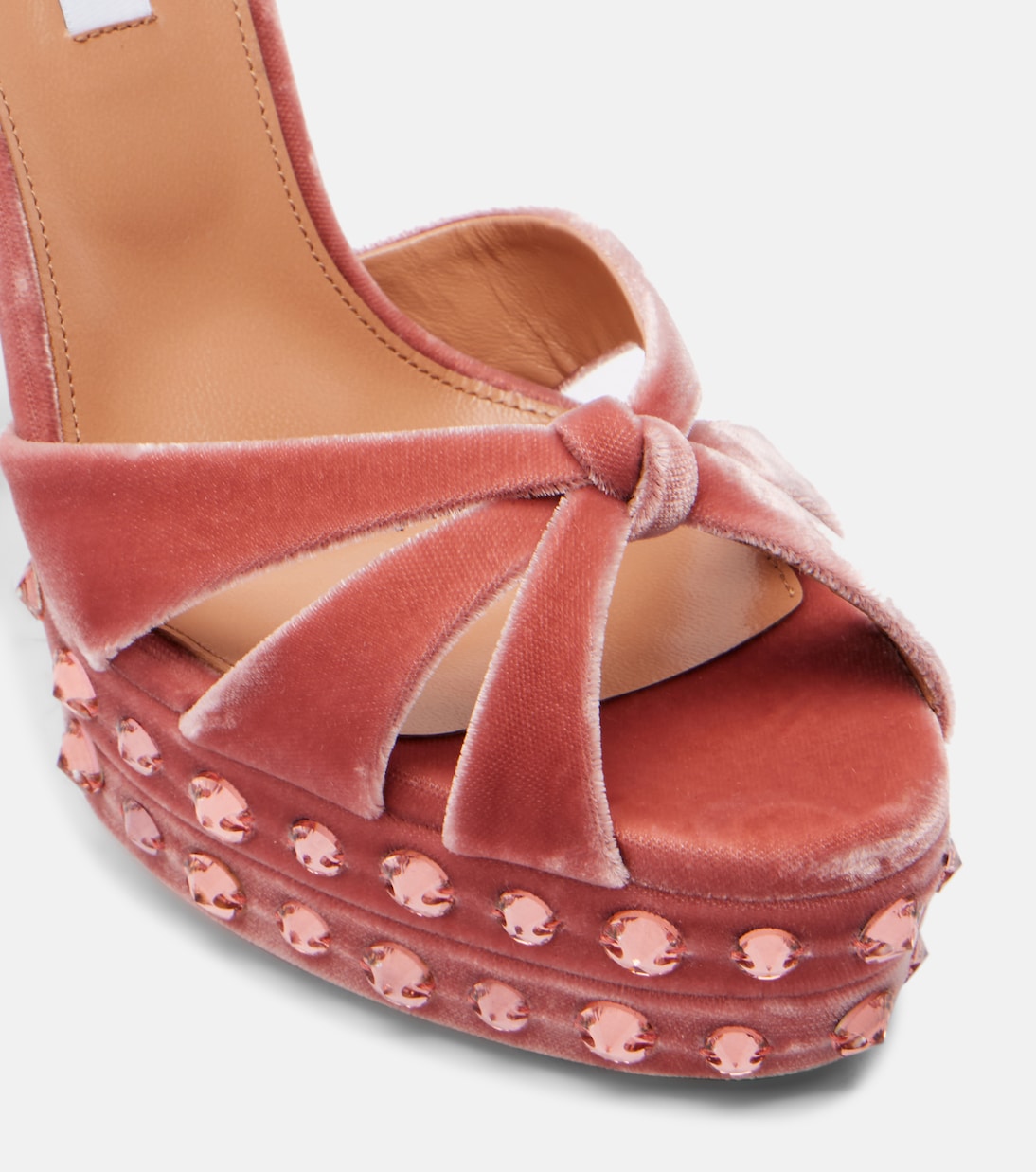 Cosmic Love 130 velvet platform sandals | Aquazzura
