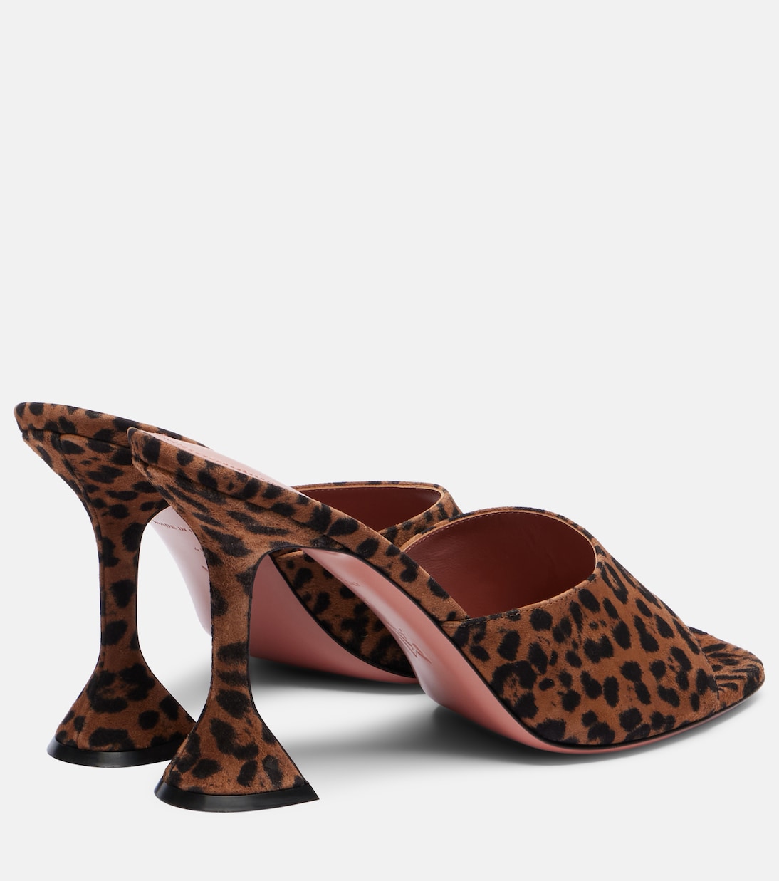 Lupita leopard-print 95 suede mules | Amina Muaddi