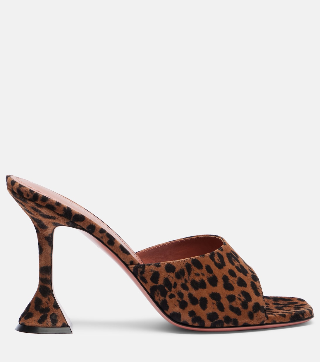 Lupita leopard-print 95 suede mules | Amina Muaddi