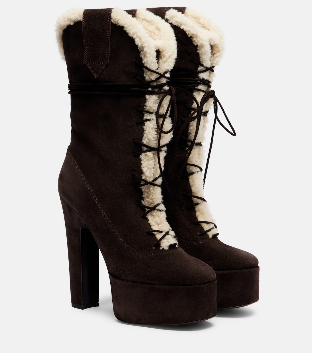 Malena 145 suede platform mid-calf boots | Paris Texas