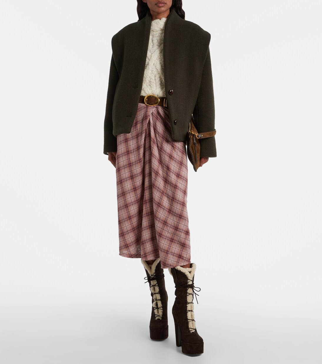 Malena 145 suede platform mid-calf boots | Paris Texas