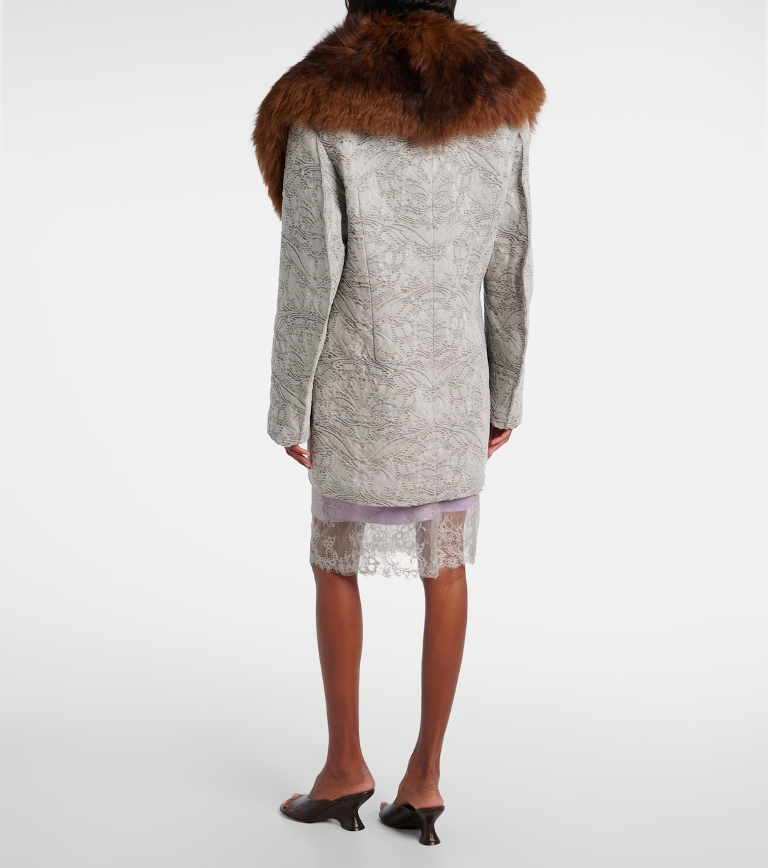 Mantel aus Baumwolle mit Shearling | Jacques Wei