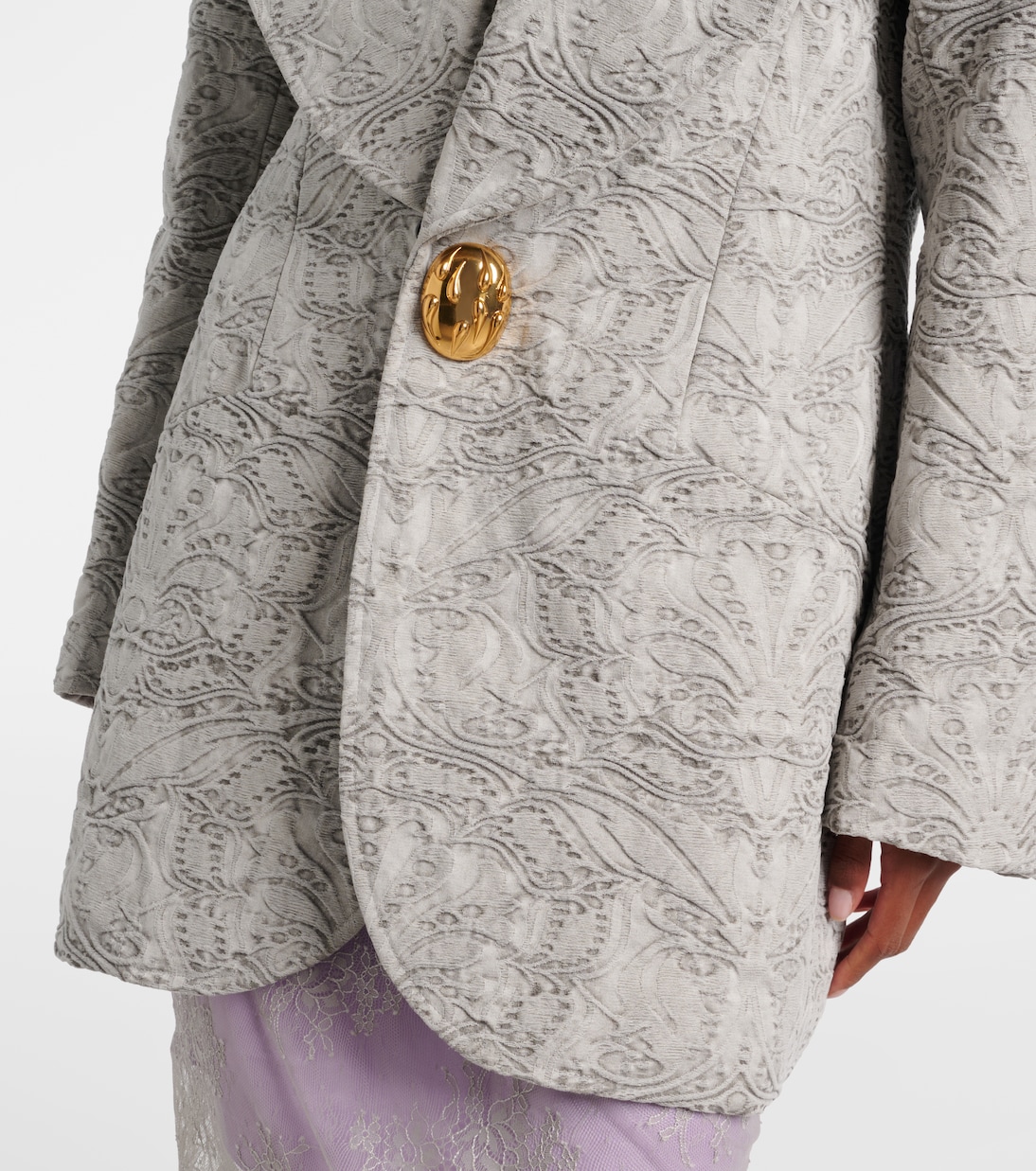 Mantel aus Baumwolle mit Shearling | Jacques Wei