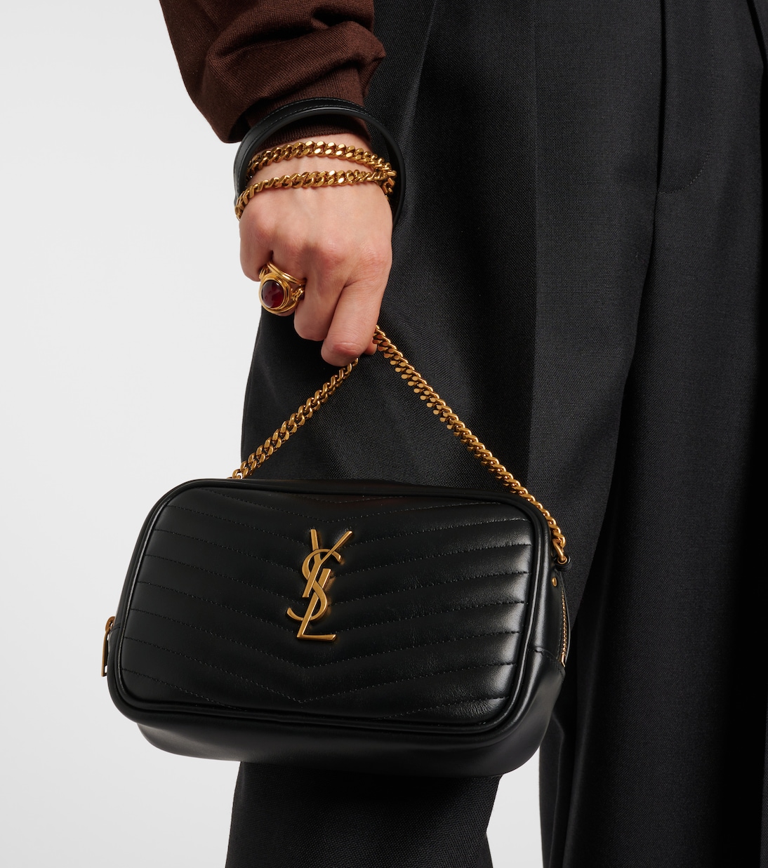 Lou Mini matelassé leather camera bag | Saint Laurent