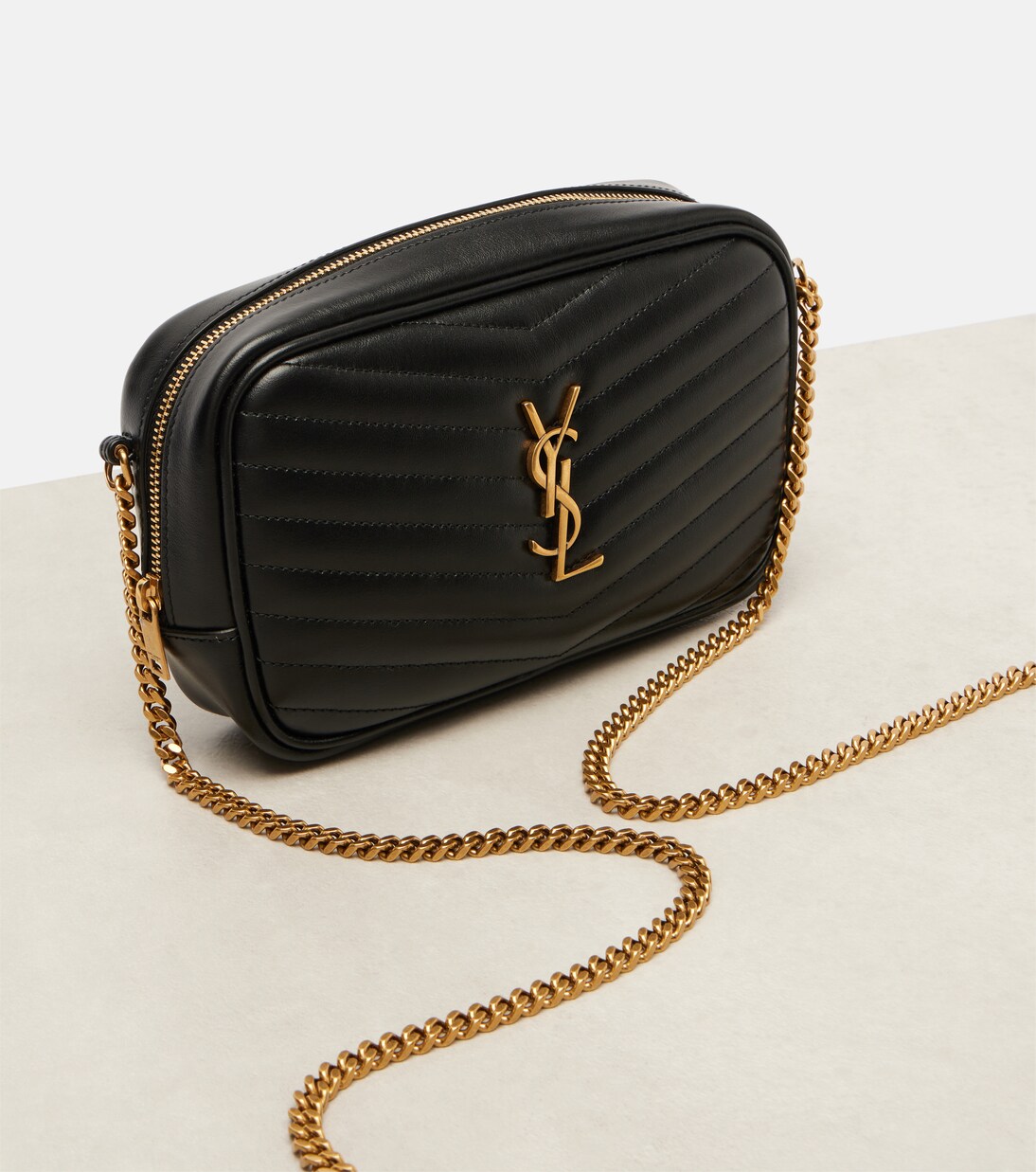 Lou Mini matelassé leather camera bag | Saint Laurent