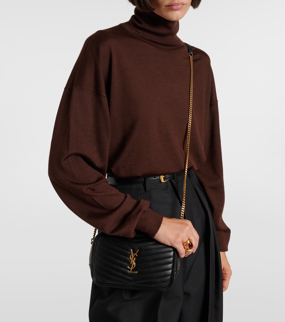 Lou Mini matelassé leather camera bag | Saint Laurent