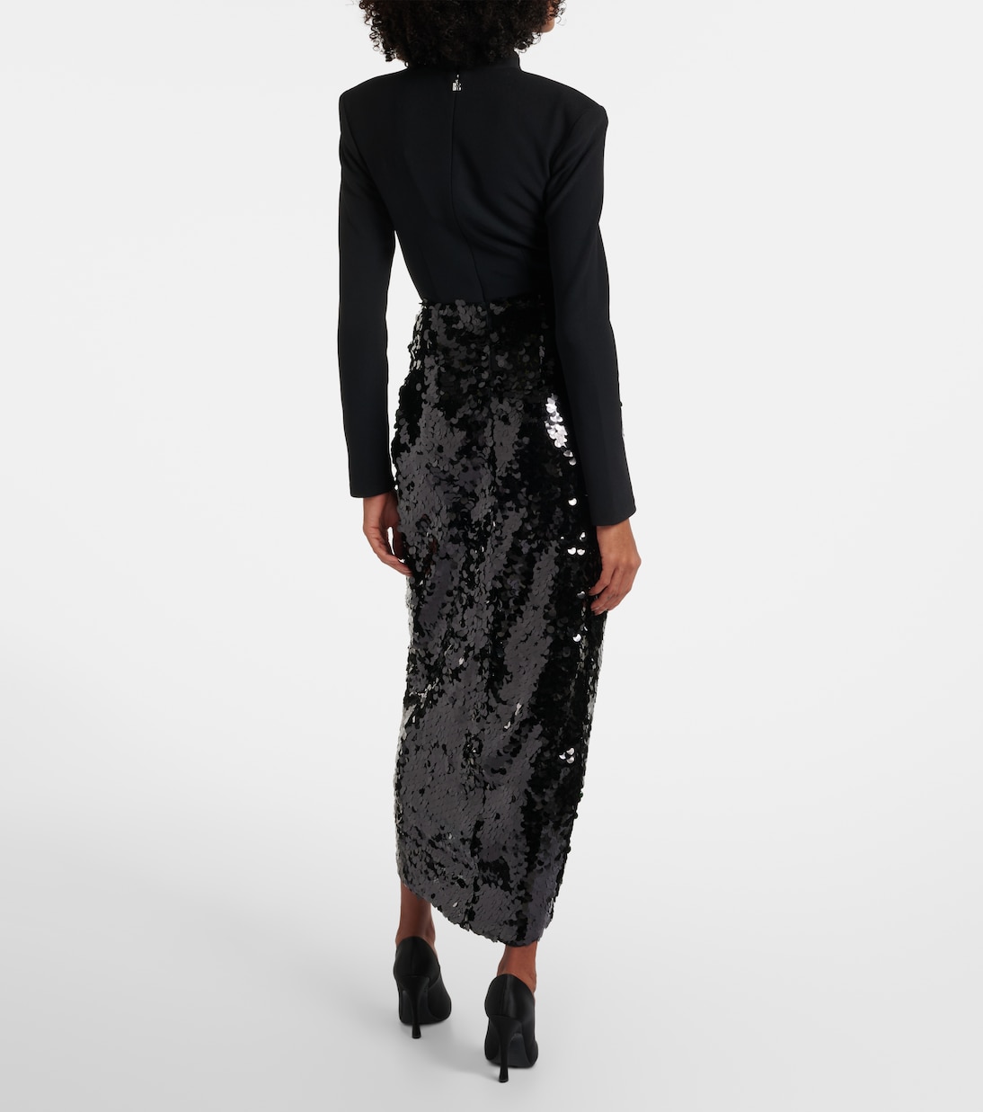 Gathered sequined maxi dress | Rotate