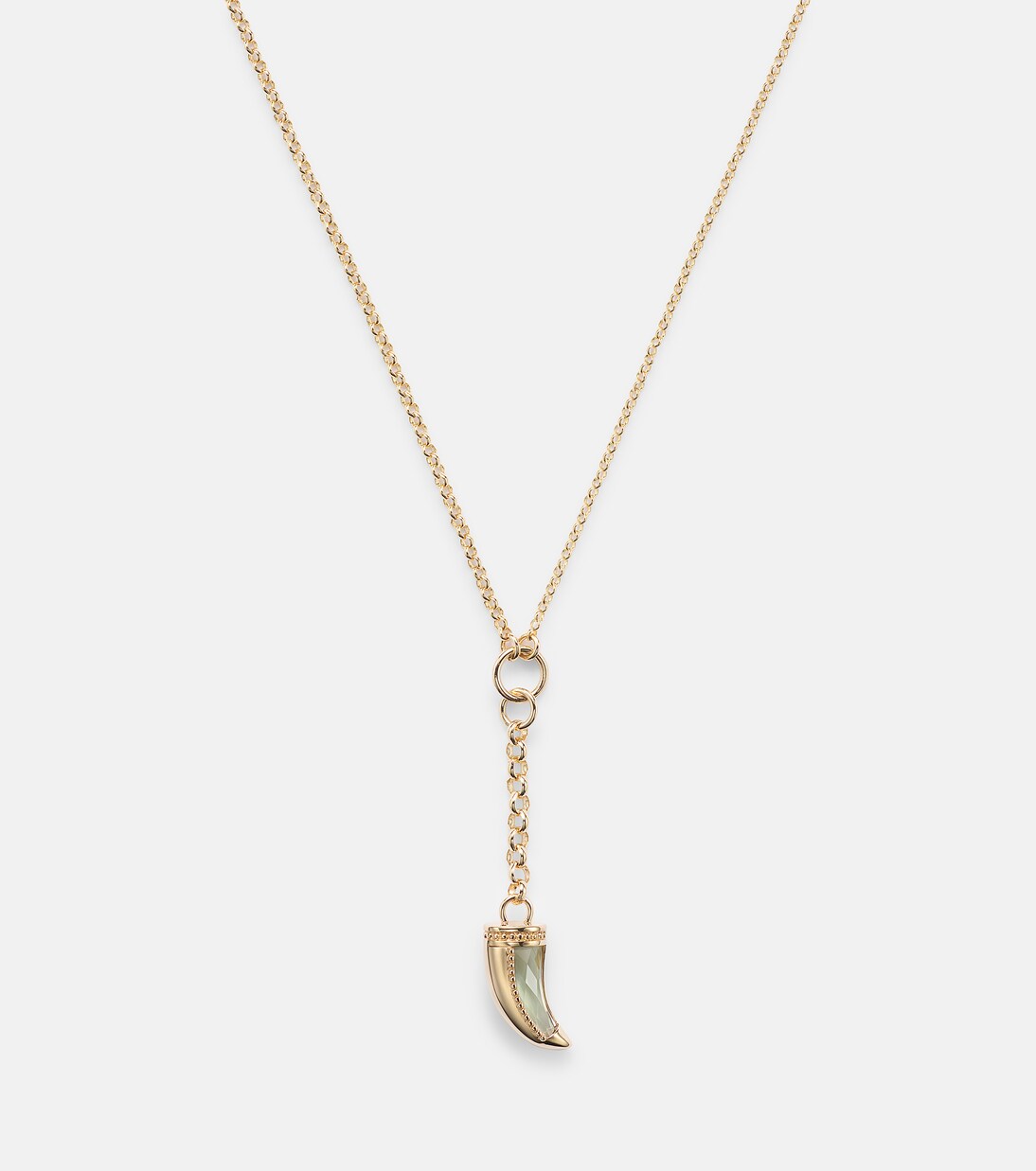 Halskette aus 18kt Gelbgold mit Prasiolith | FoundRae