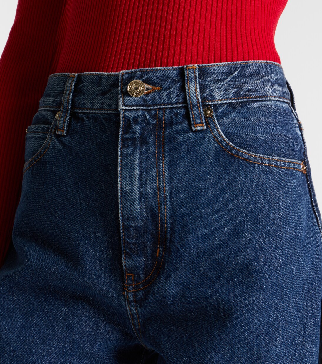 Neat high-rise straight jeans | Frame