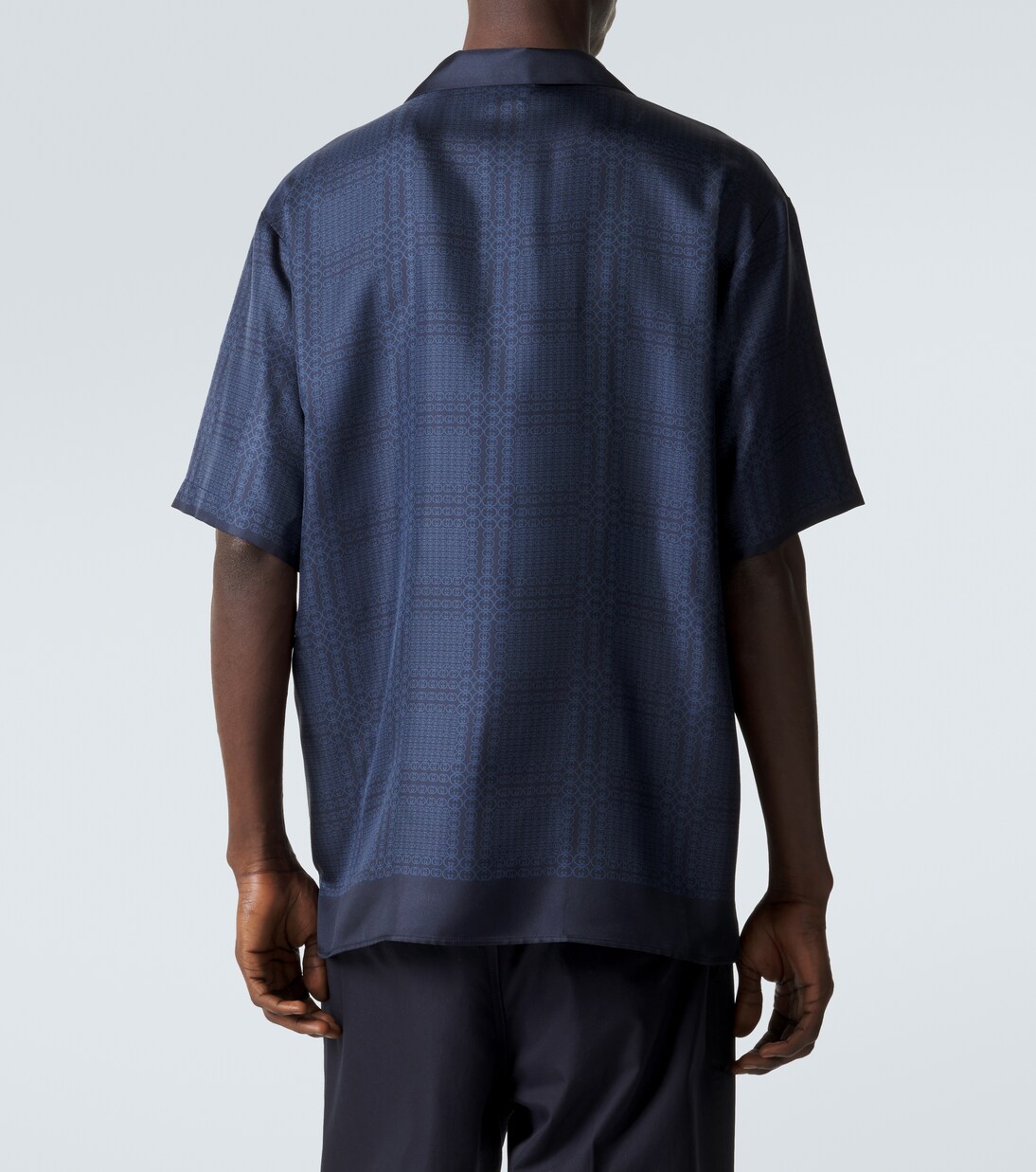 Interlocking G silk twill bowling shirt | Gucci