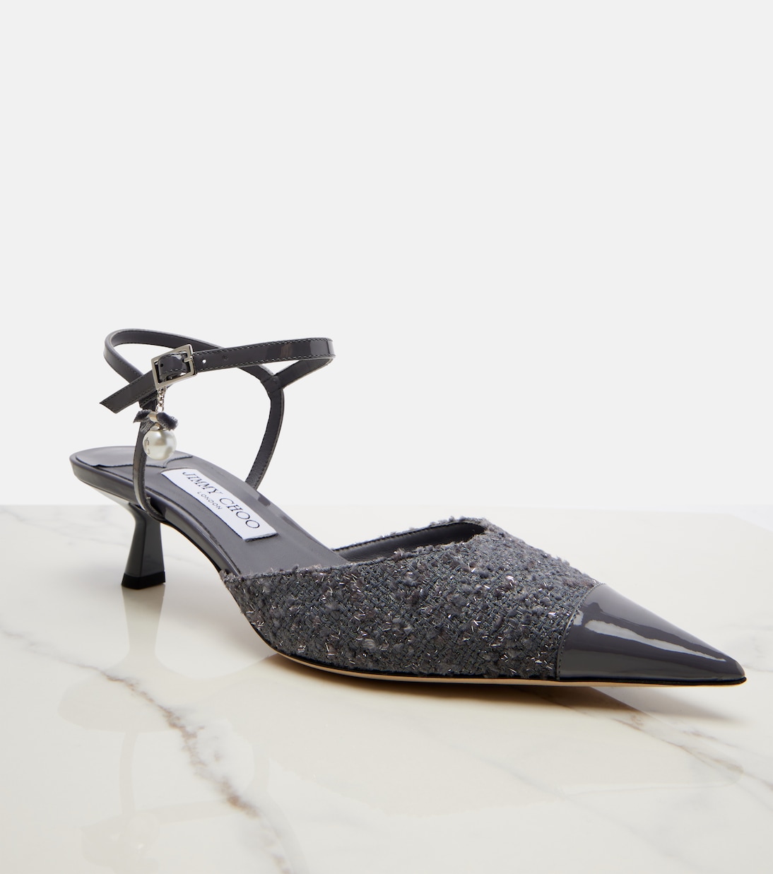 Slingback-Pumps Aren aus Tweed und Leder | Jimmy Choo