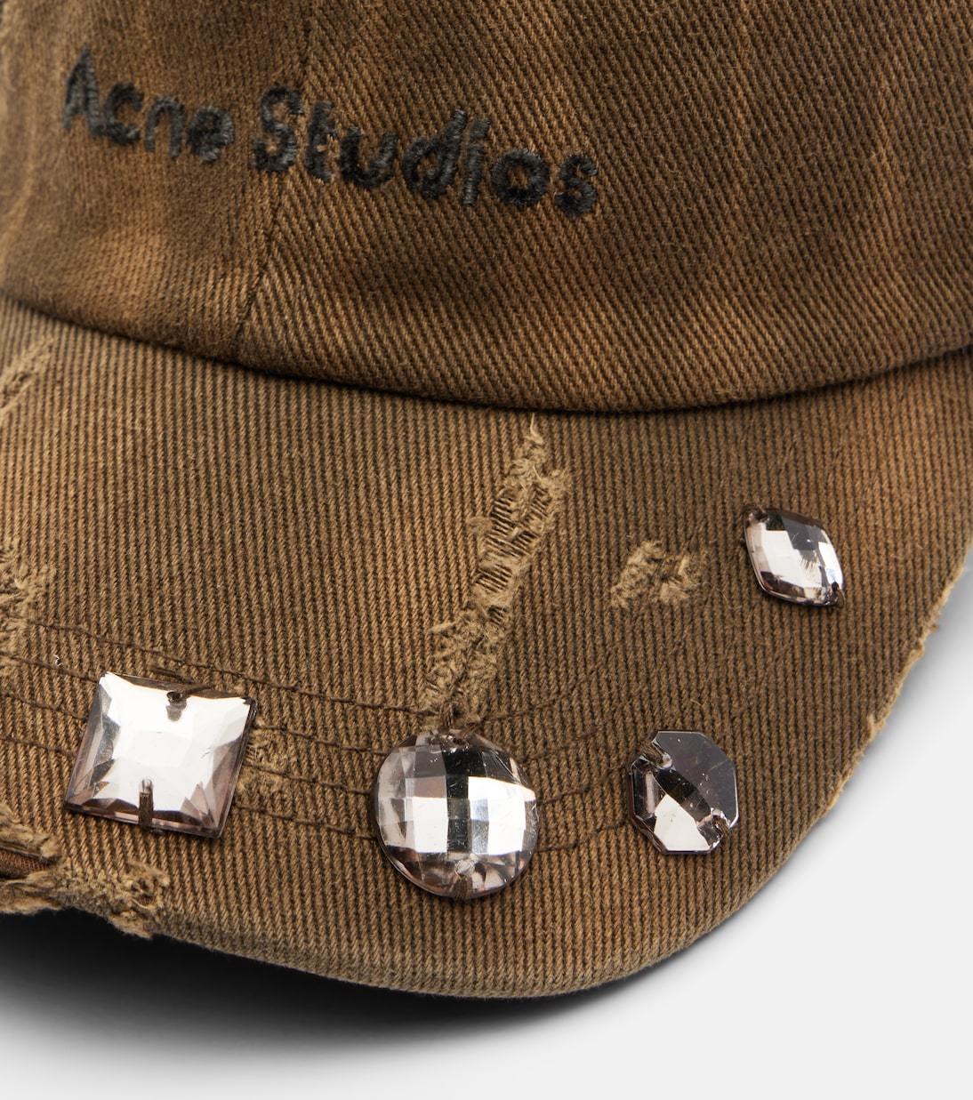 Embellished cotton canvas baseball cap | Acne Studios