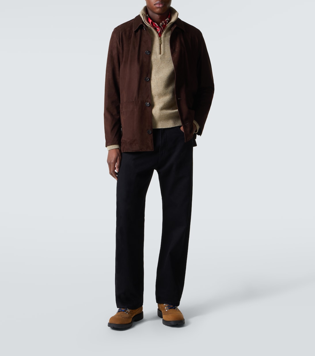 Burberry Check wool and cashmere half-zip sweater | Burberry