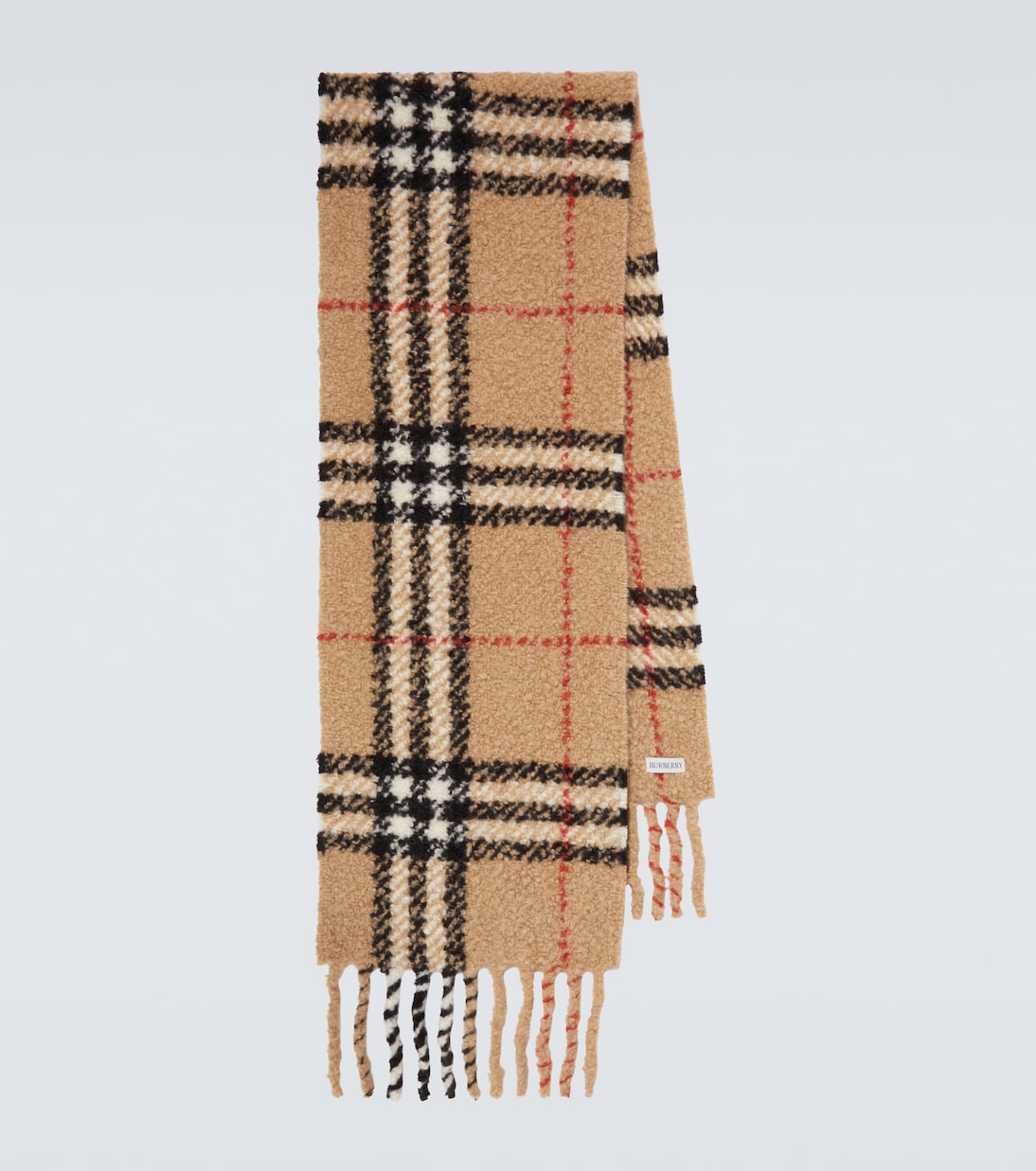 Burberry Check wool-blend bouclé scarf | Burberry