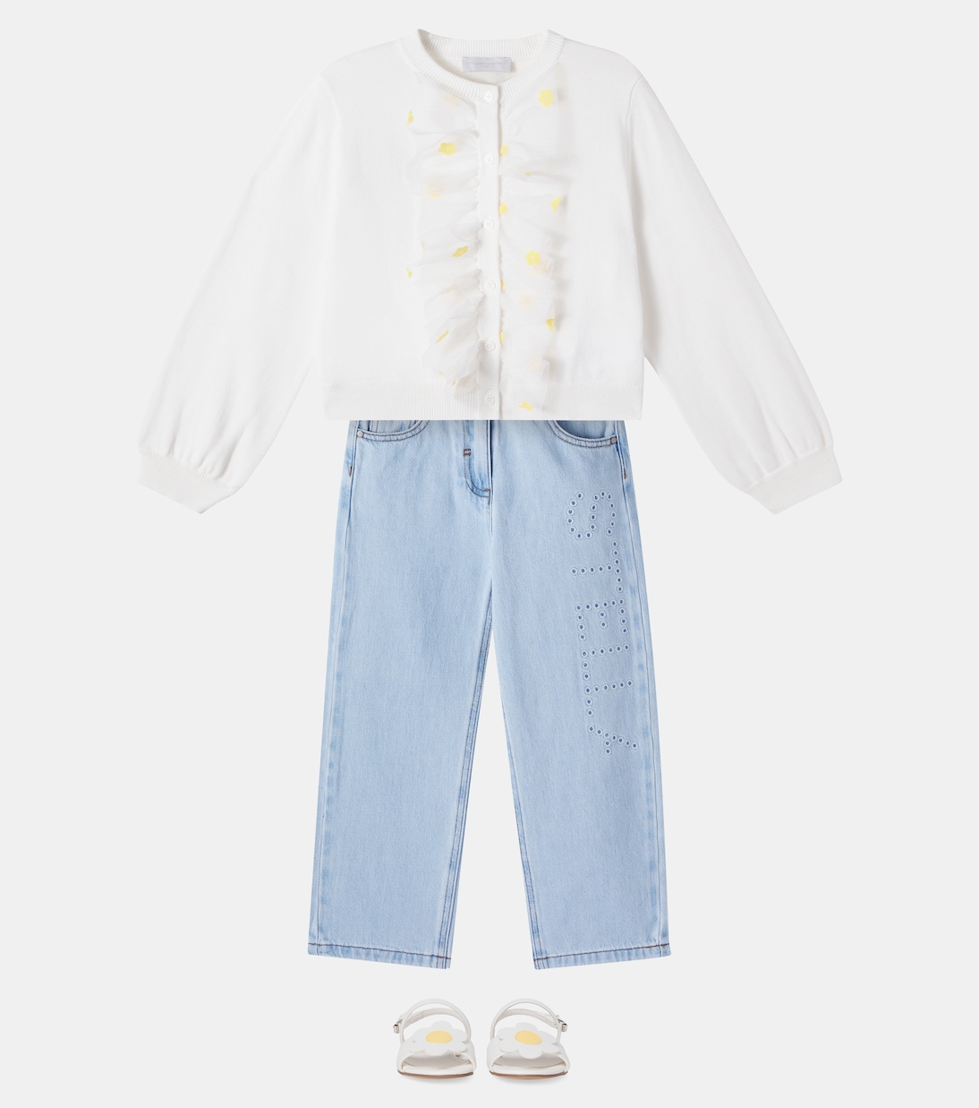 Cardigan en coton à fleurs | Stella McCartney Kids
