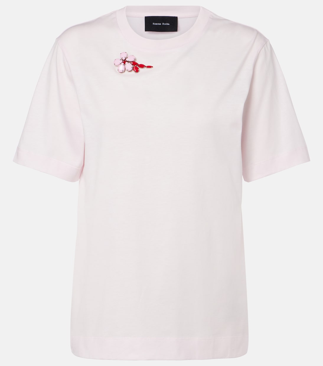 Verziertes T-Shirt aus Baumwoll-Jersey | Simone Rocha