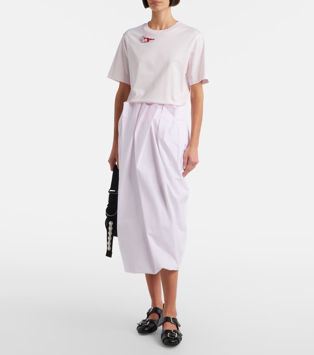 Verziertes T-Shirt aus Baumwoll-Jersey | Simone Rocha